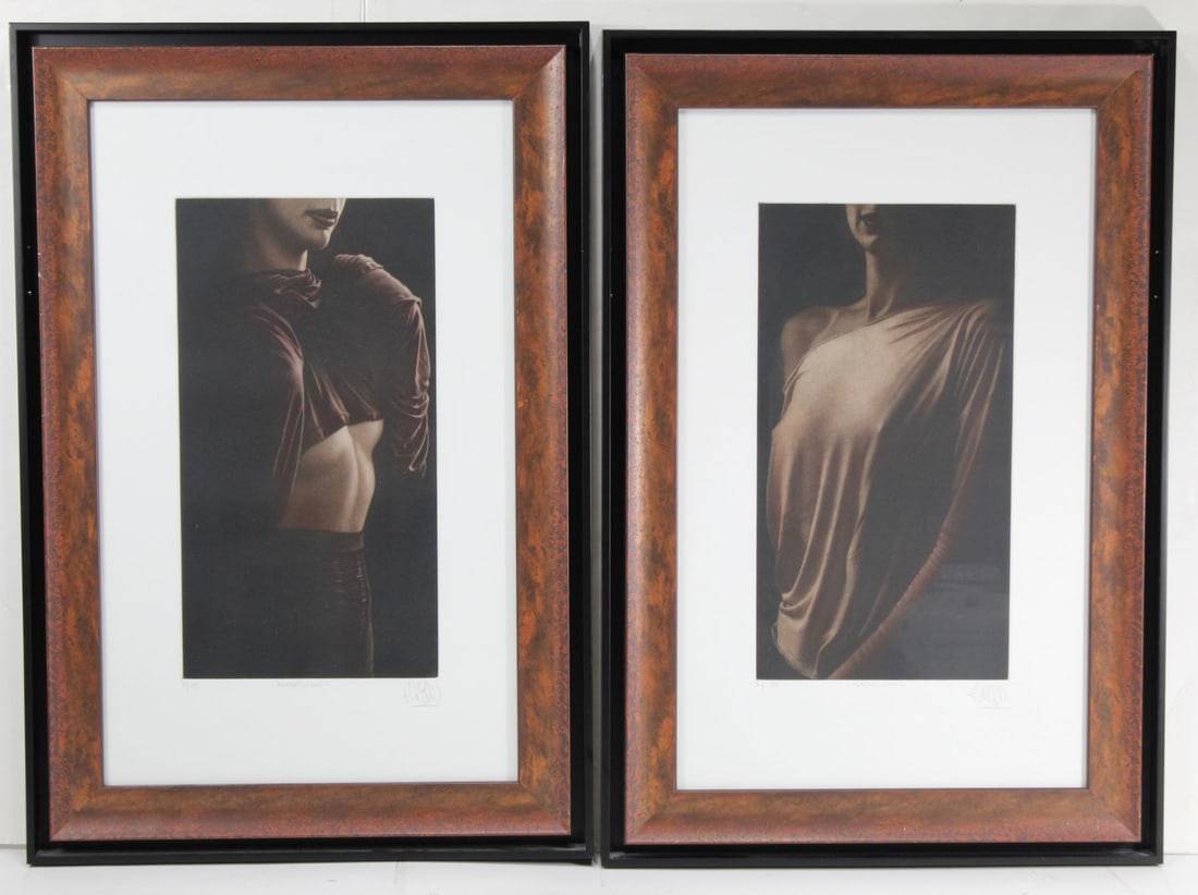 Pair Willi Kissmer (b.1951 Germany) "Nachtlicht" Aquatint Etchings (1 of 7)