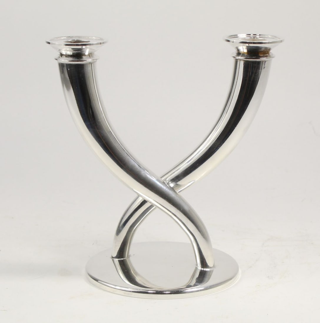 Gio Ponti Christofle Silver Plate Candle Holder (1 of 5)