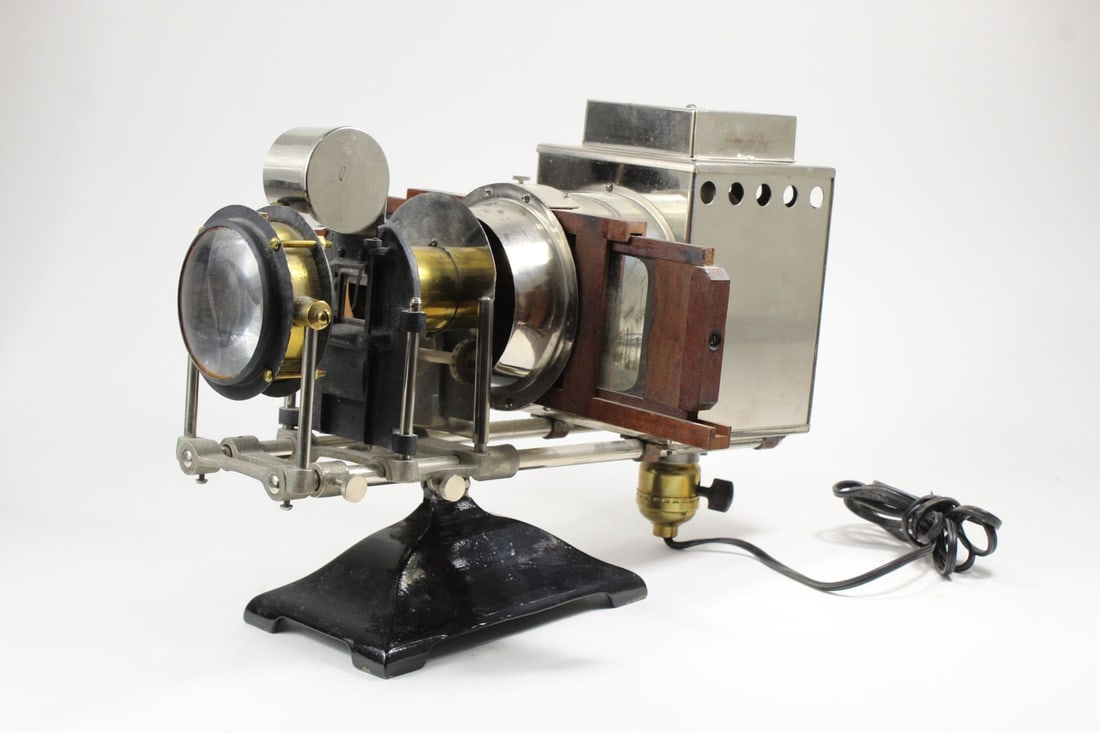 Antique Chrome Stereopticon Projector (1 of 7)