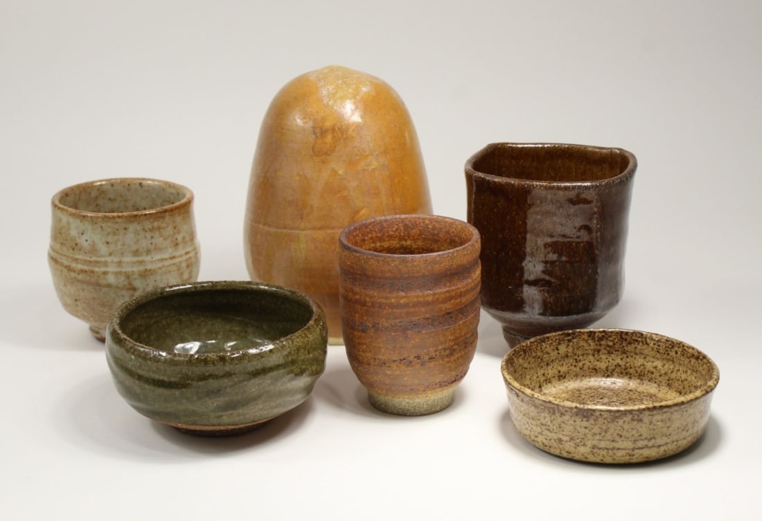 Vintage Studio Art Pottery Bowls Vases 6 pc (1 of 5)