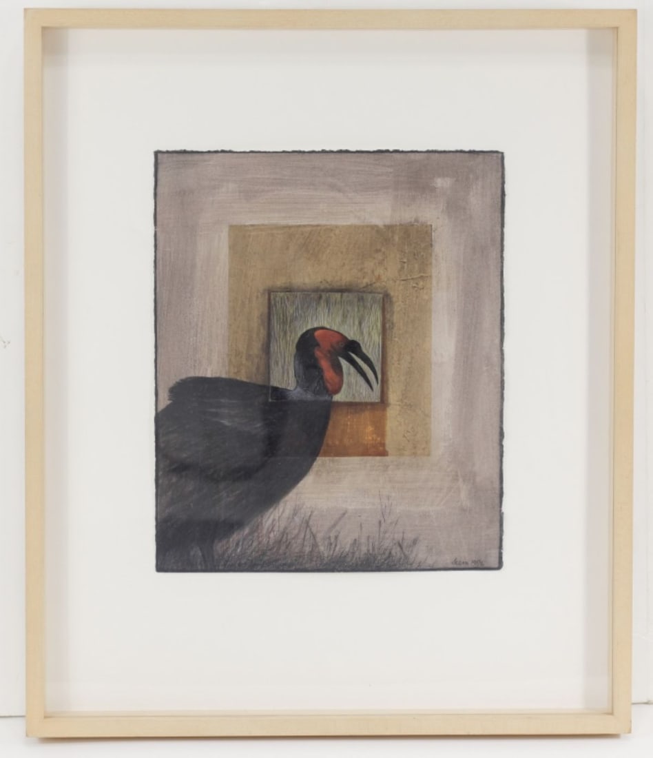 Olga Seem (CA) Mixed Media Painting / Bird (1 of 5)