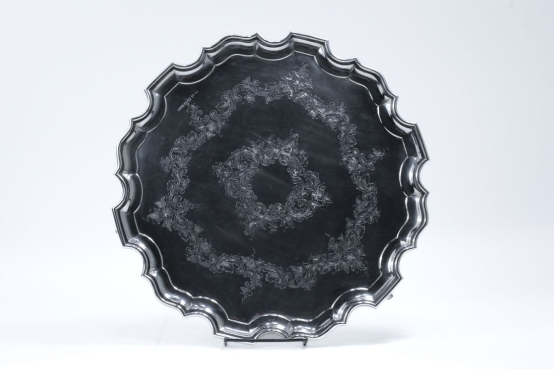 Large Sterling Silver Salver Tray Sheffield 1946 (1 of 7)