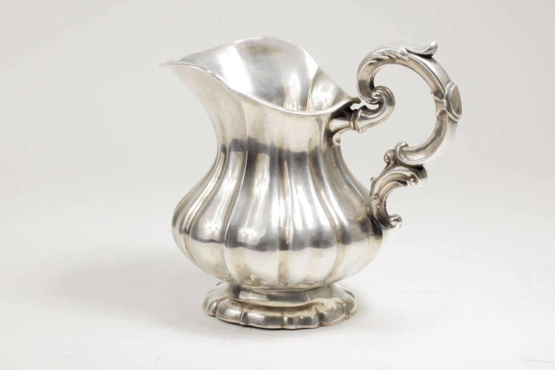 19th Century Coin Silver Cream Jug Pitcher (1 of 6)