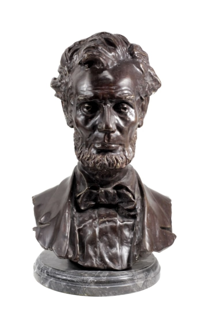 Bronze Bust Of Lincoln After George Bissel (1 of 6)
