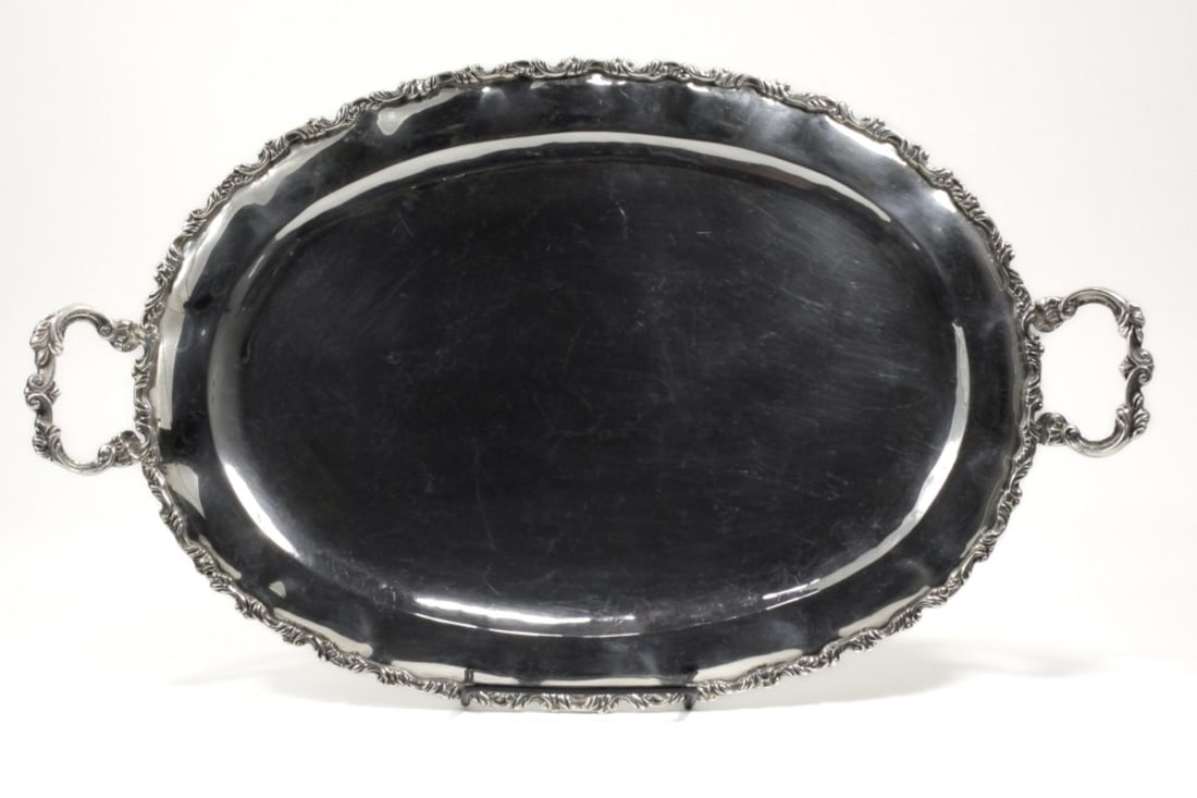 Vintage Mexican Sterling Silver Handled Tray (1 of 7)