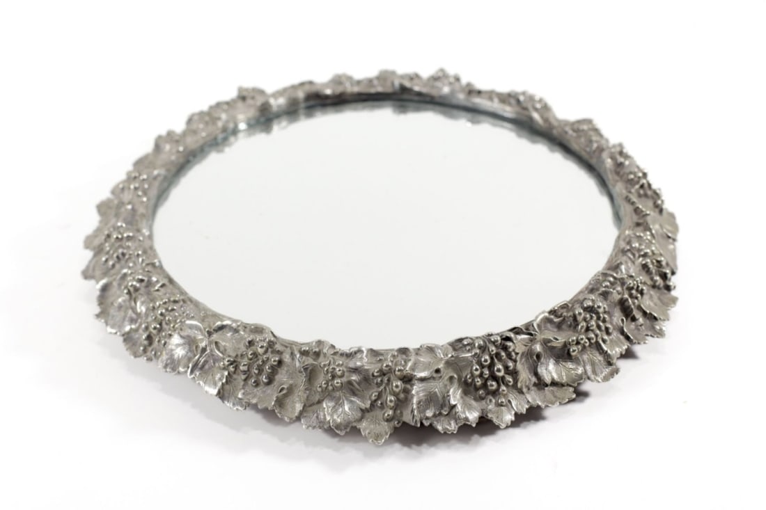 Antique Silver Plate Grape & Vine Plateau (1 of 6)