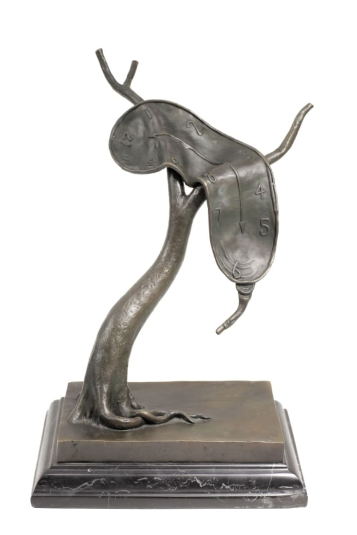 After Salvador Dali Bronze Melting Clock Sculpture (1 of 6)