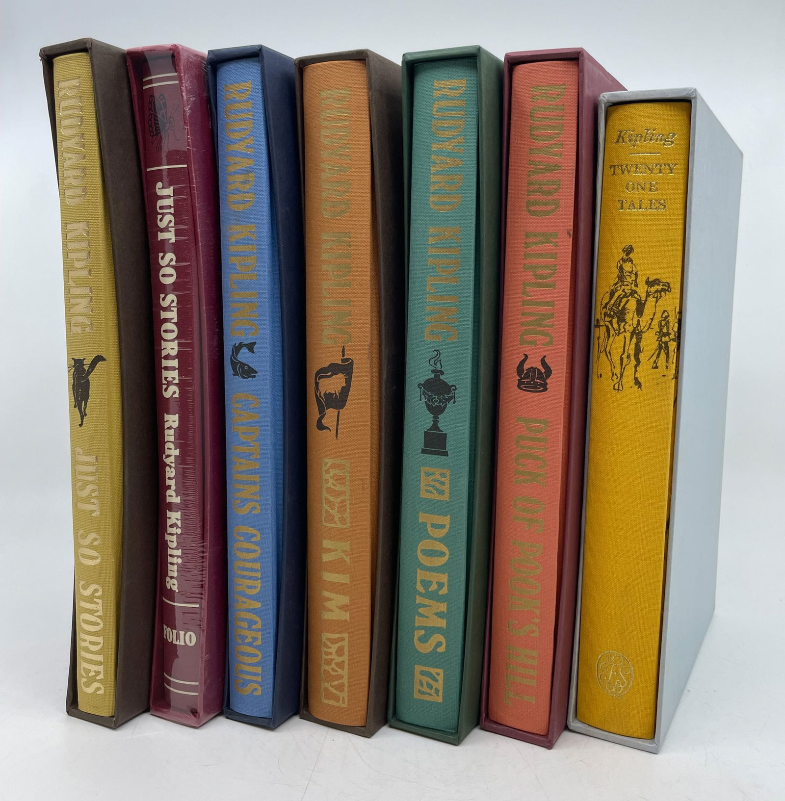 7pc Folio Society Rudyard Kipling Books (1 of 3)