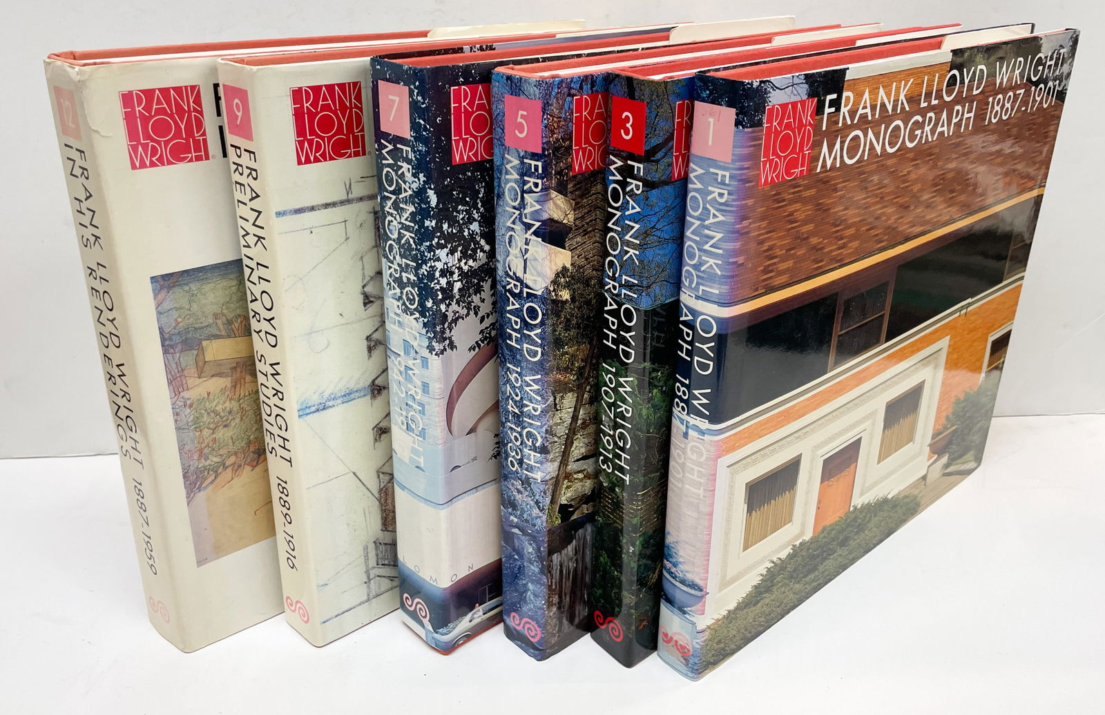 6pc Frank Lloyd Wright Monograph Hardcover Books (1 of 6)