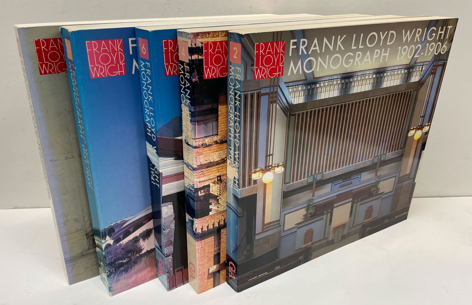 5pc Frank Lloyd Wright Monograph Softcover Books (1 of 7)