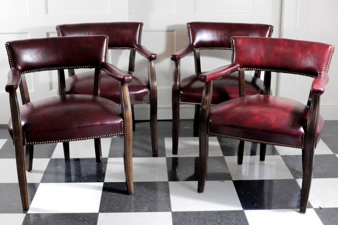 Set 4 Library Style Armchairs (1 of 8)