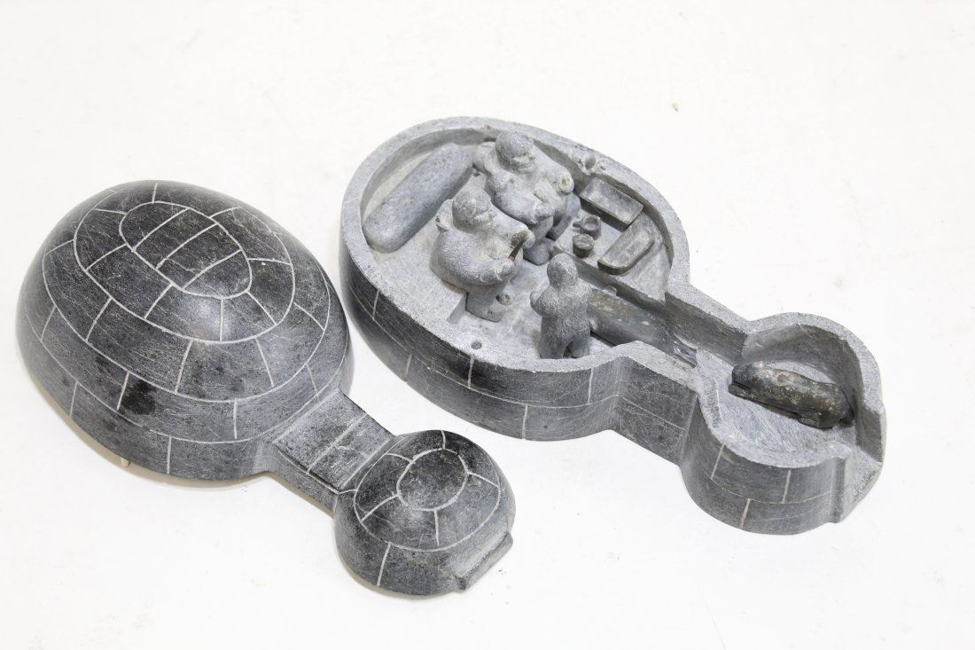 Dick Kilikavioyak Inuit Life Igloo Stone Carving (1 of 12)