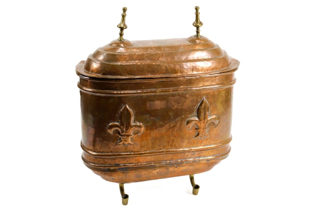 Antique French Copper Lavabo Wall Fountain (1 of 5)