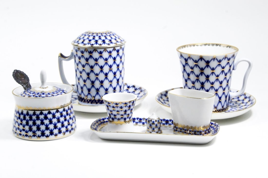 Lomonosov Porcelain Tulip  Set 12sterling spoon (1 of 7)