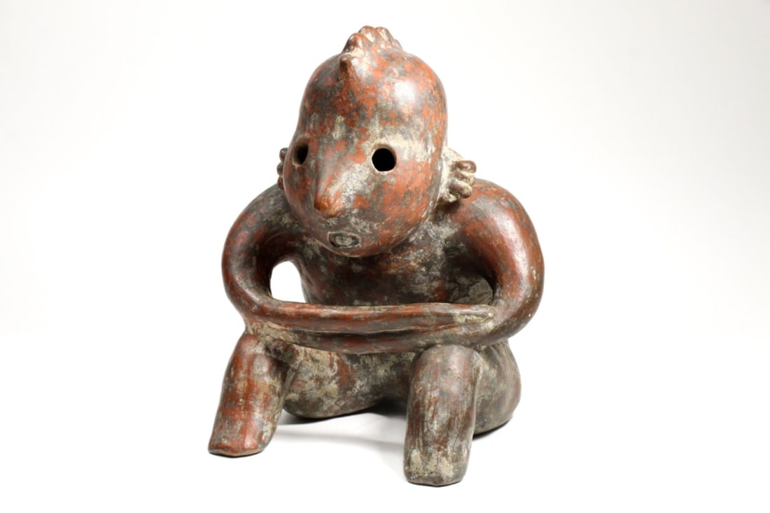 Colima Pre-Columbian Sty Hunchback Pottery Figure (1 of 7)