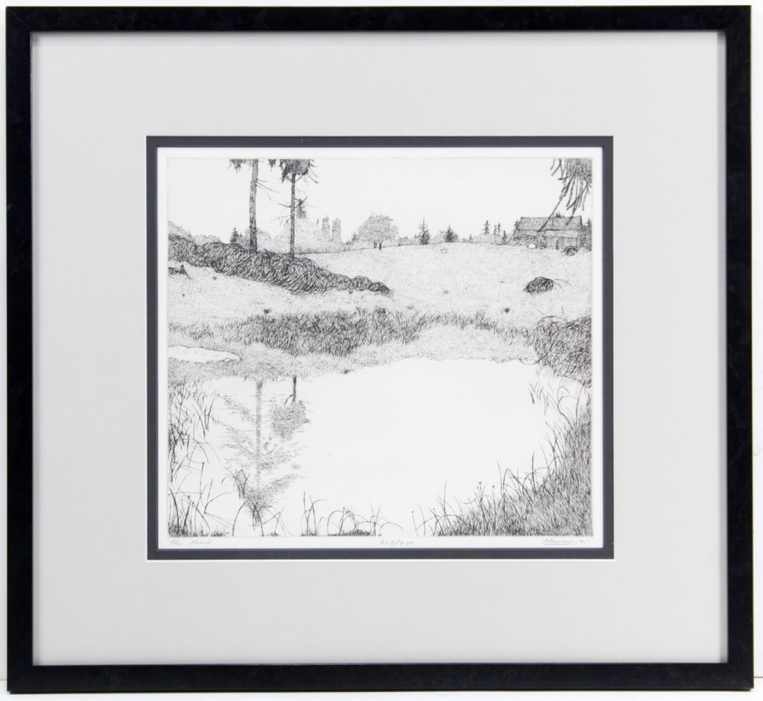 Art Hansen (WA) "The Pond" Etching, 1975 (1 of 7)