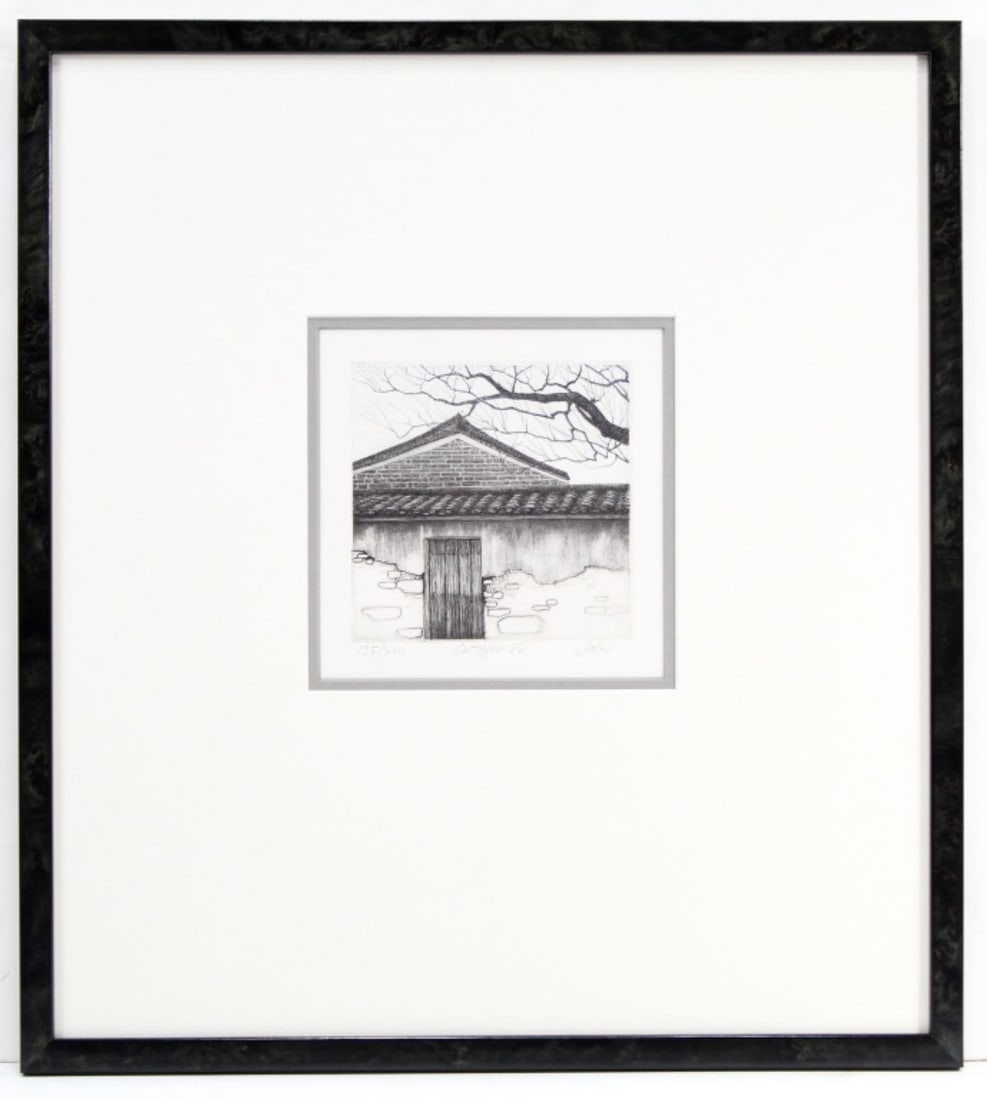 Joseph Wong "Cottages IV" Etching (1 of 5)