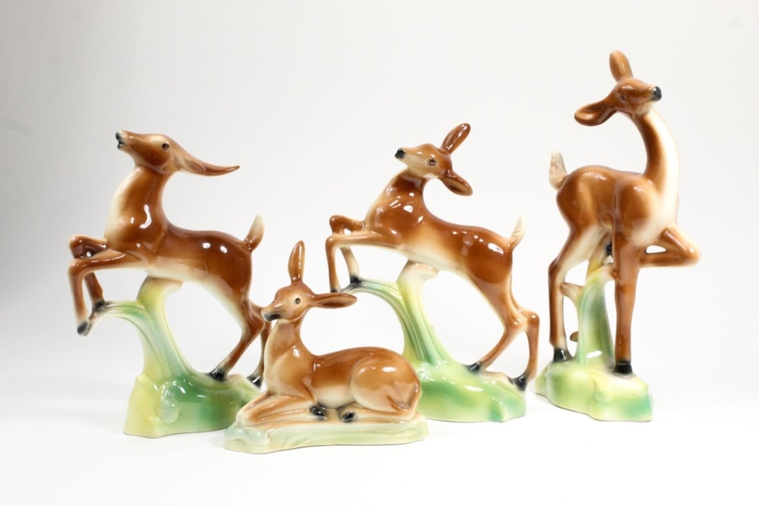 4 Pc. Stewart B McCulloch MCM Deer Figurines (1 of 7)