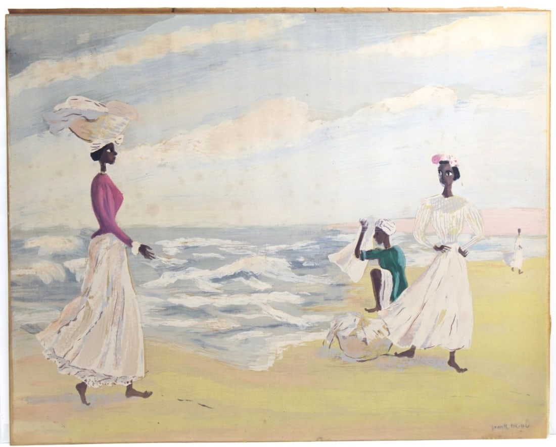 Frank Neal  "Haitian Landscape with Women Washing" (1 of 5)