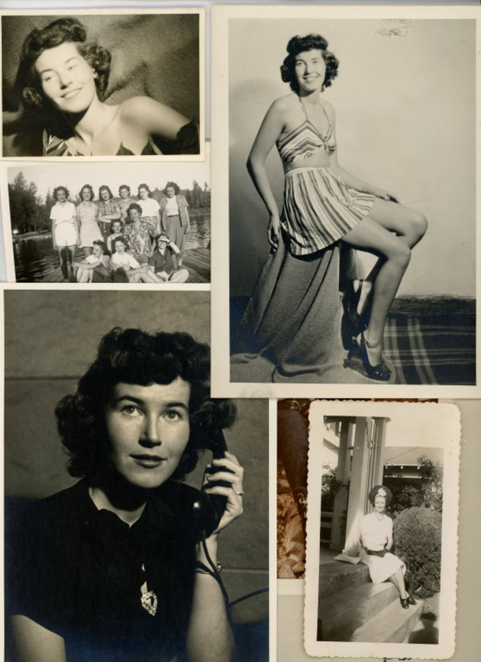 Group 7 Vintage Photographs of Women, circa 1940's: Group 7 Vintage Photographs of Women, circa 1940's-70's. 2.75x3.75" to 4.5x6.5". Good condition.