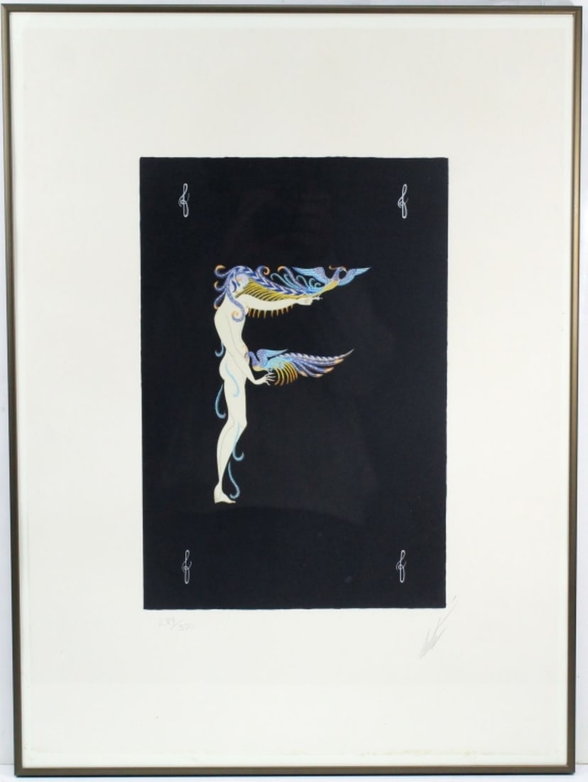 Erte "Letter F" Signed Serigraph (1 of 7)