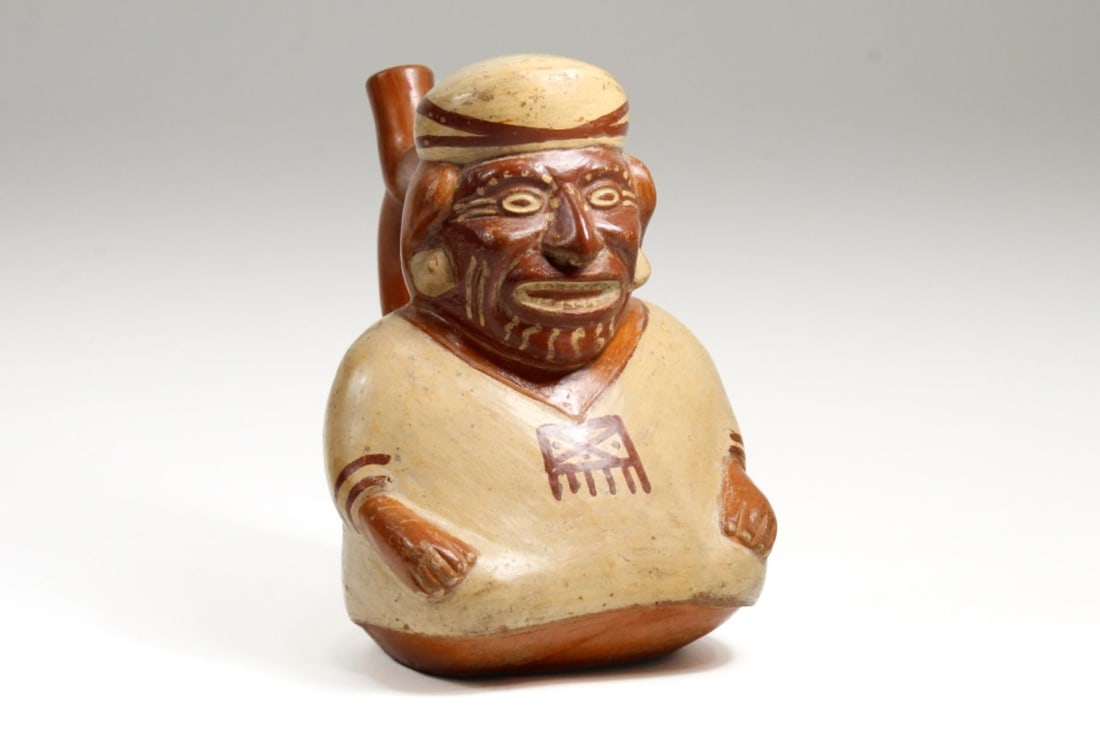 Moche Culture Chiefs Portrait Pottery Jar (1 of 6)