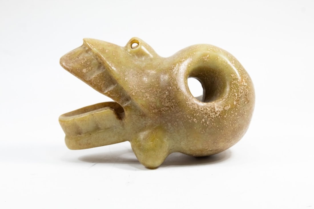 Mayan Style Large Carved  Hardstone Skull (1 of 7)