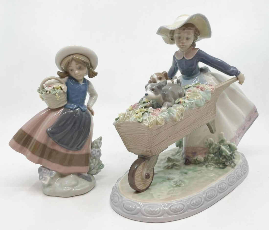 Lladro BARROW OF FUN & SWEET SCENT Figurines (1 of 8)