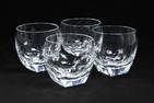 Set of 4 Moser Style Crystal 'Bar' Glasses