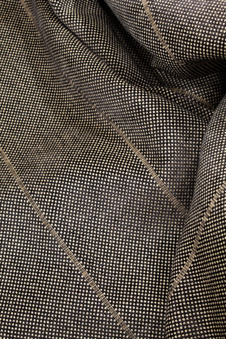 Mid Century Style Tweed Upholstery Fabric 3.8 YDS: Heavy and soft tweed style upholstery fabric with wide 4.5" stripes. Excellent condition. 54" W x 3.8 yards approx.