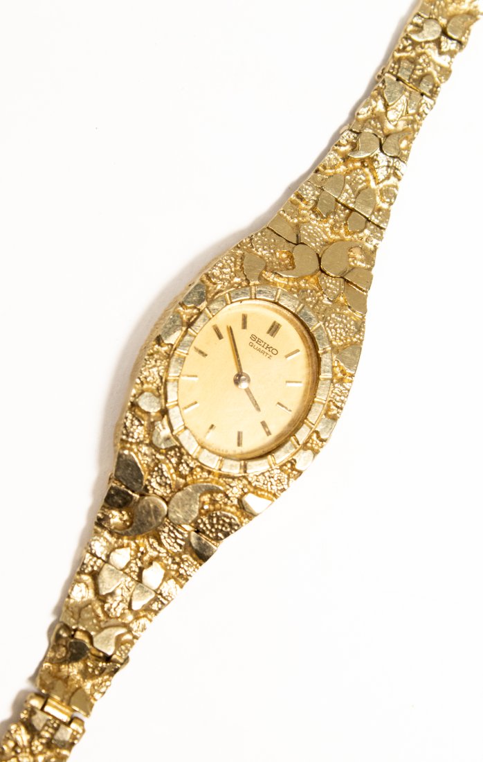 Seiko Lady's 10K Gold Nugget Watch (1 of 6)
