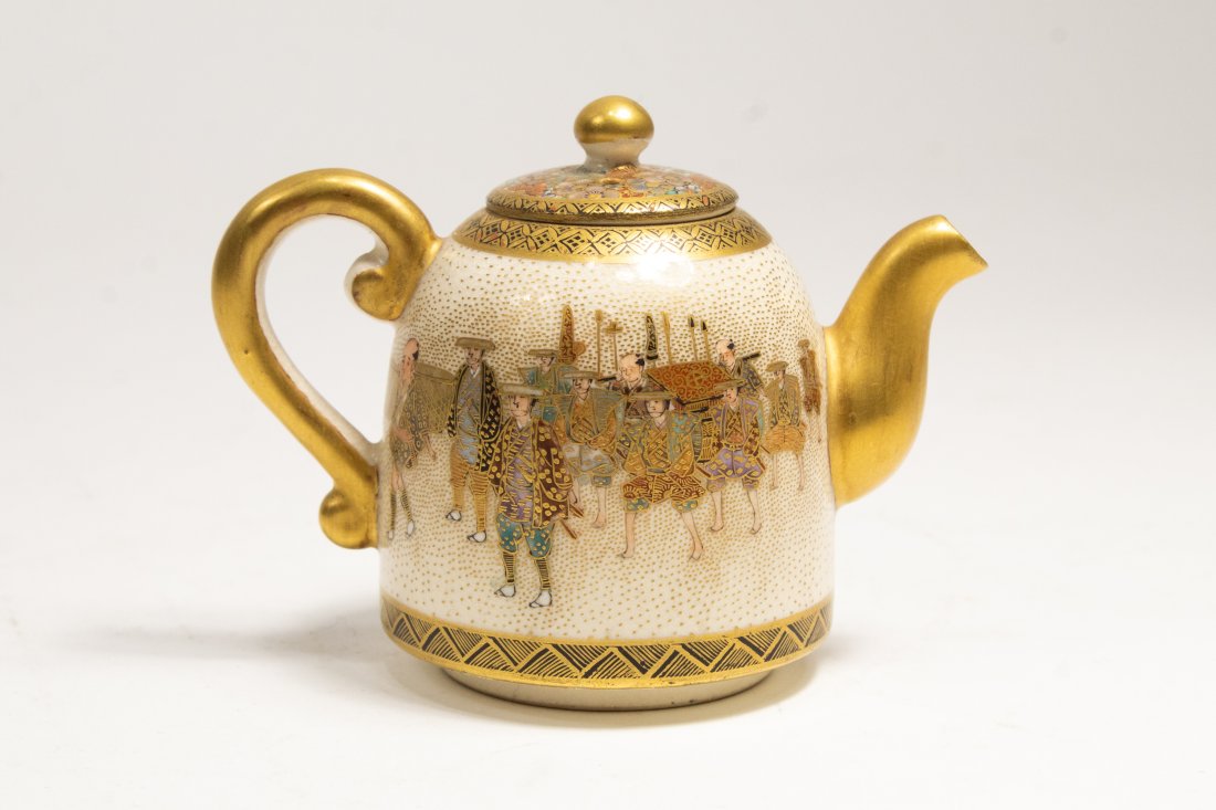 Japanese Satsuma Porcelain Miniature Teapot (1 of 6)