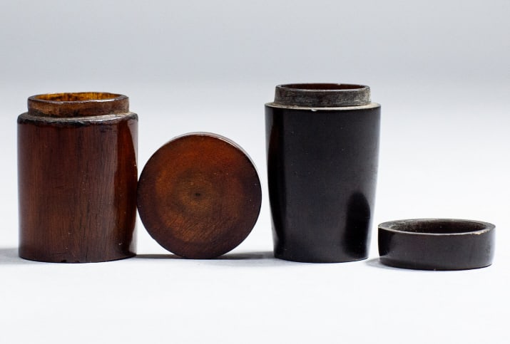 Two Antique Chinese Buffalo Horn Opium Boxes (1 of 5)