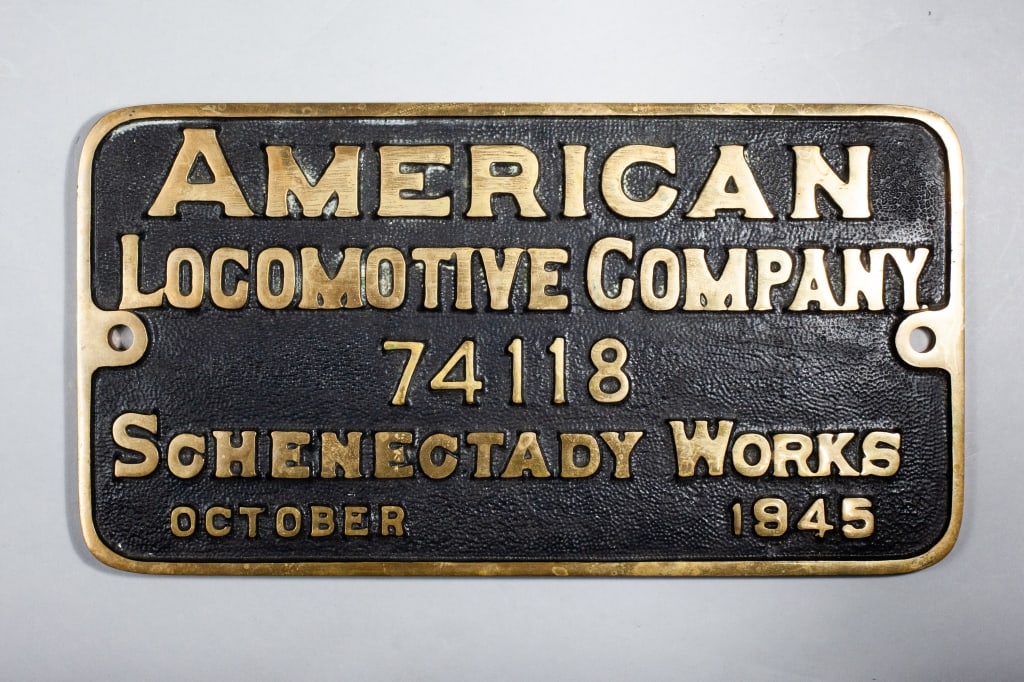 American Locomotive Co. Bronze Builders Plate (1 of 3)