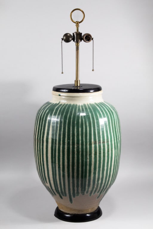 Japanese Shigaraki Stoneware Storage Jar  Lamp (1 of 6)