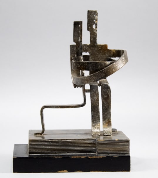 Vintage Metal Bauhaus / Modernist Style Metal Sculpture (1 of 6)