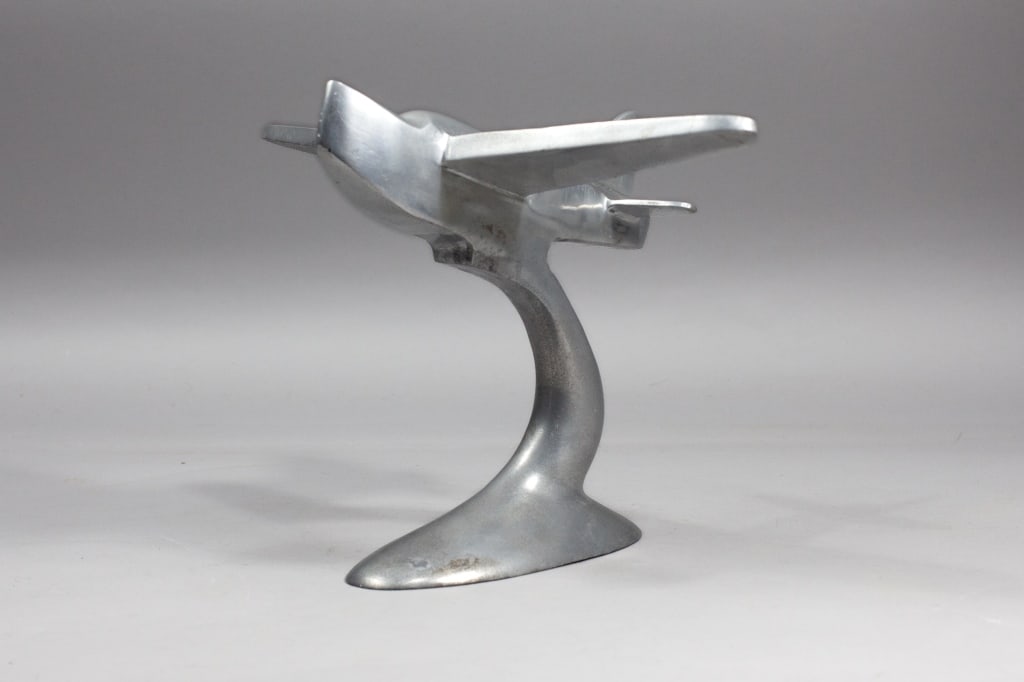Art Deco Aluminum Desk Top Clipper Airplane Model (1 of 7)