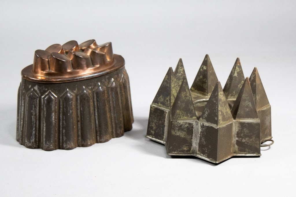 Antique Victorian Copper & Tin Jelly Molds (1 of 4)