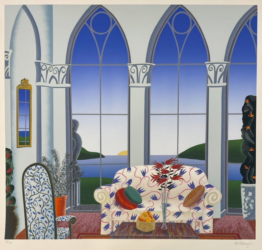 Thomas McKnight "Flowered Couch" Signed Serigraph (1 of 4)