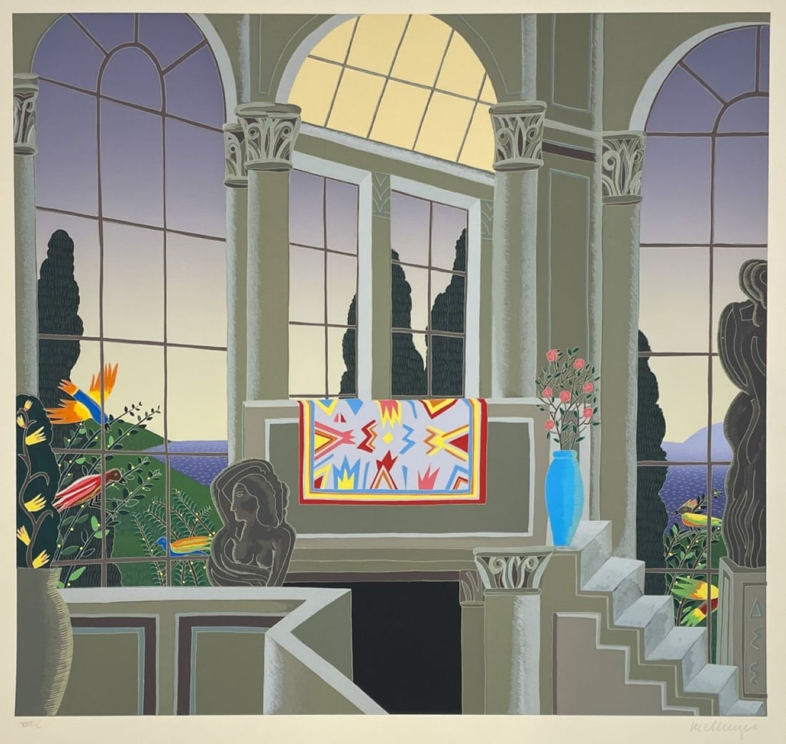 Thomas McKnight "Hanging Carpet" AP Serigraph (1 of 4)