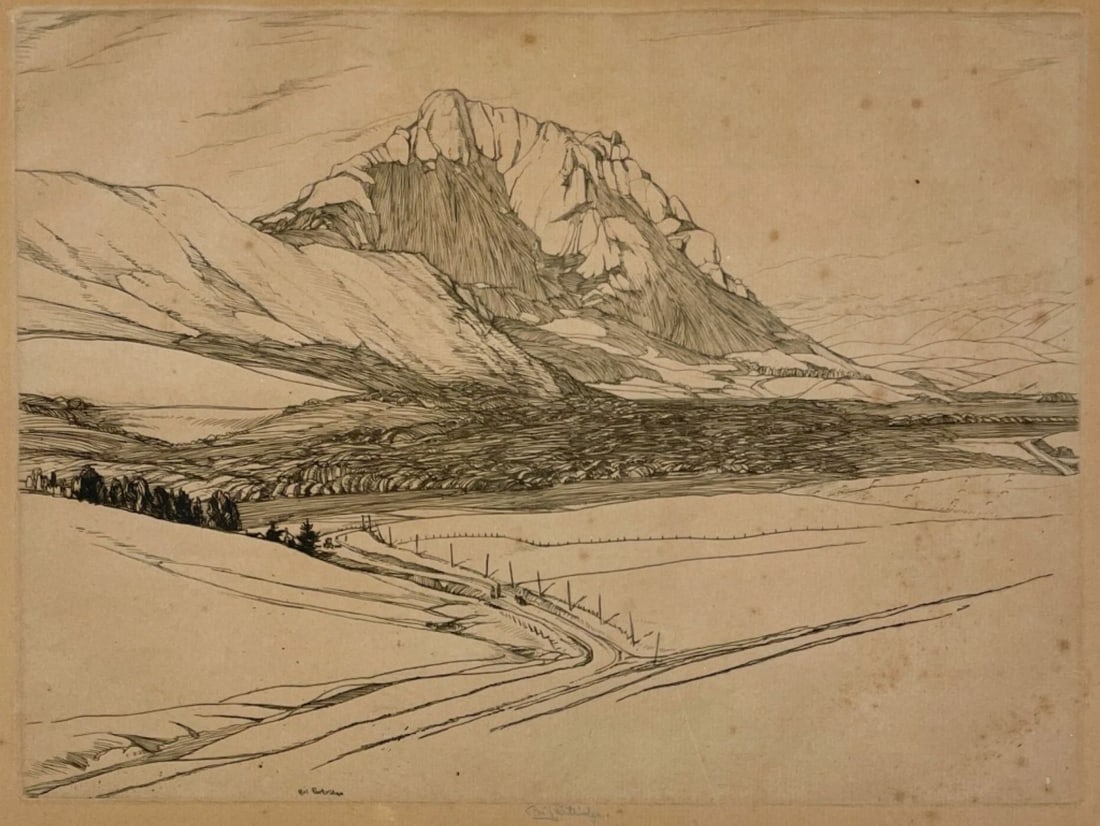 Roi Partridge "Valley Road" Etching (1 of 5)