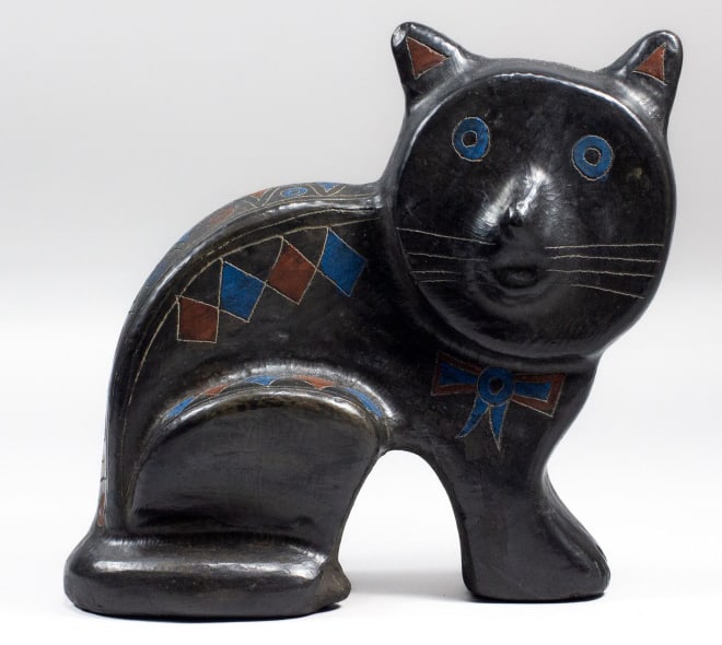 Manuel Felguerez Mexico Black Pottery Cat (1 of 9)