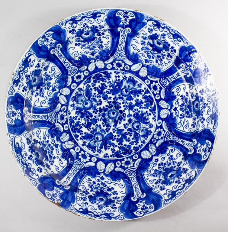 Dutch Blue & White Delft Pottery Charger (1 of 9)