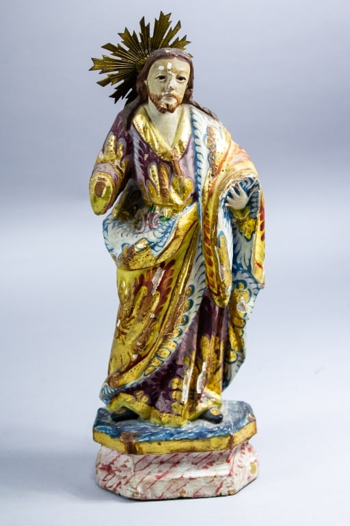Spanish Colonial Polychrome Christ Figure (1 of 9)