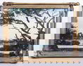 Antique Pie Crust Frame w/ Hand Colored Photo