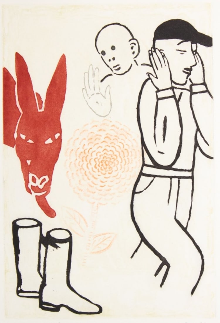 Fay Jones (WA) "Lost Boy" Color Etching, 2000 (1 of 5)