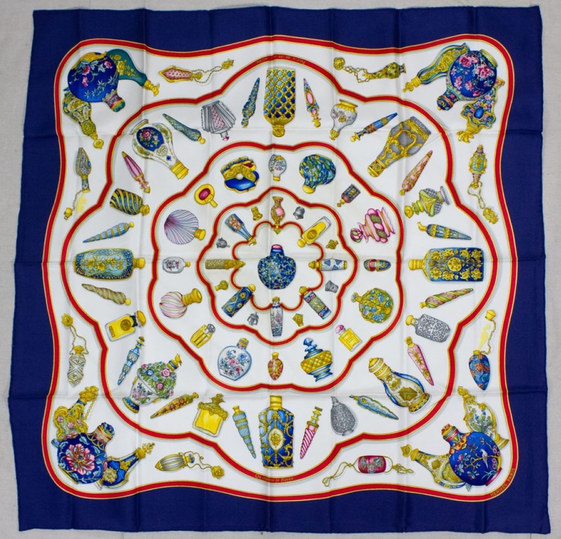 Hermes-Paris Vintage Scarf & Hermes Box (1 of 9)