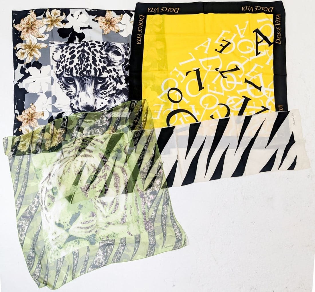 4 Dior and Cartier Scarves (1 of 6)