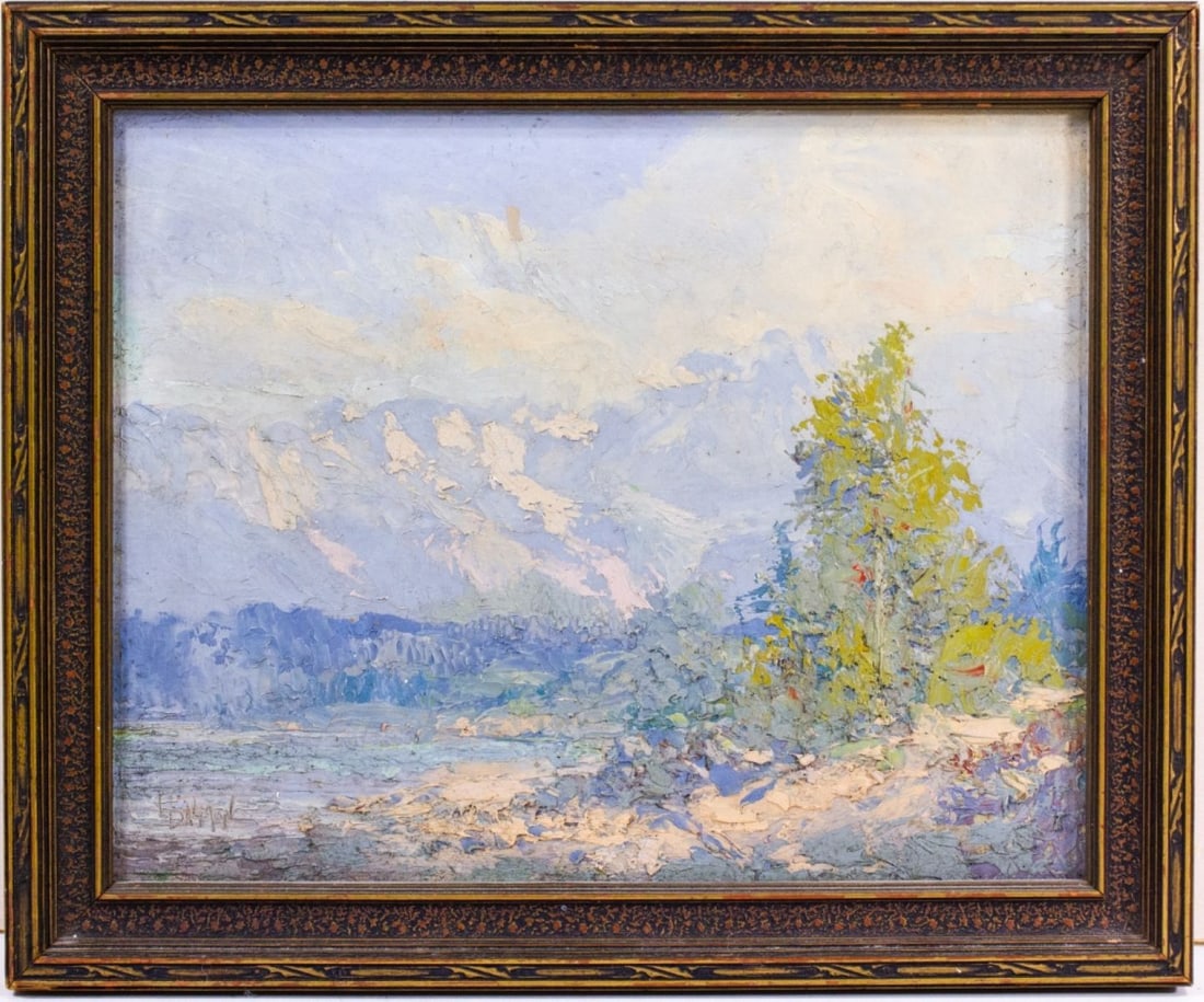 Lionel Salmon (WA) "Foothills" Landscape Oil (1 of 6)