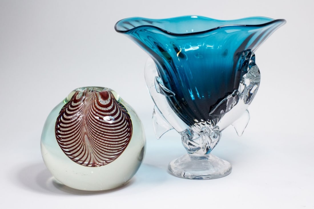 Fulton Art Glass Bowl and Orient & Flume Vase (1 of 7)